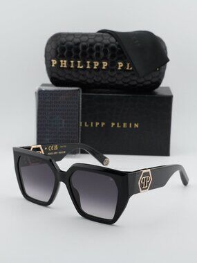 Philipp Plein SPP067 0700 Square Sunglasses – Black / Grey Gradient Philipp Plein | Accessories | Philipp Plein Women Sunglasses  main image 2